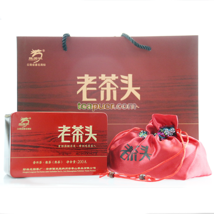 2014年龙园号 老茶头 熟茶 200克