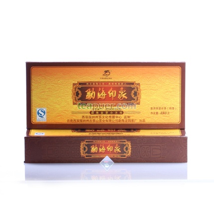 2014年龙园号 勐海印象金芽小方砖 熟茶 480克