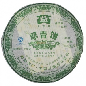 2007年大益 厚青饼 生茶 500克