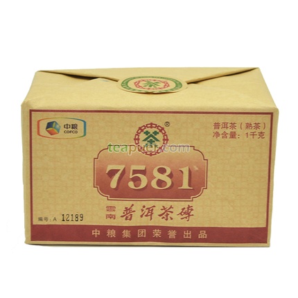 2014年中茶普洱 7581四片装 熟茶 1000克